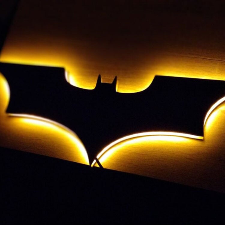 Batman LED Wall Light with Wireless Remote Control and Color Change