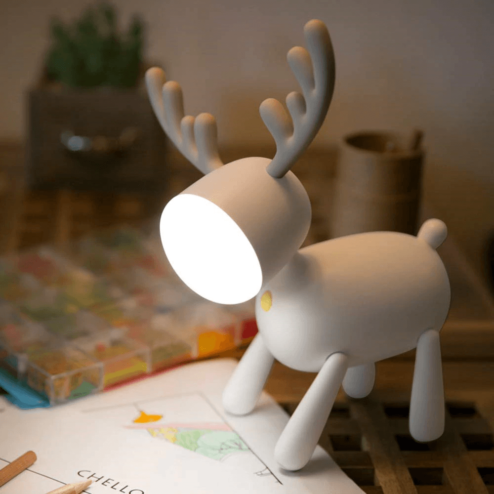 USB Rechargeable Cute Deer LED Night Lamp