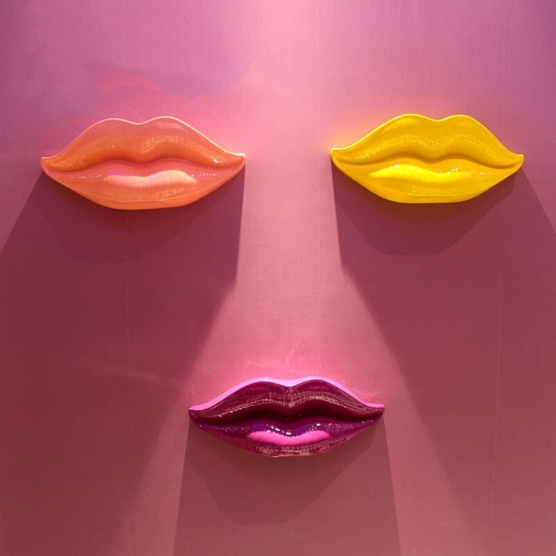 Vibrant Lip Sculpture Wall Art