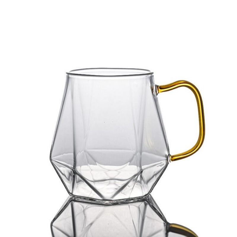 Textured Diamond Borosilicate Glass Teapot Set