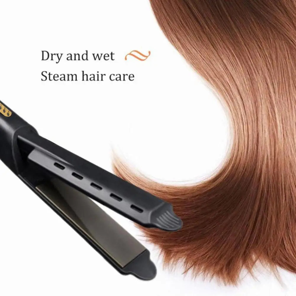 Steam Straightener™ Straight, Silky Hair In Seconds!