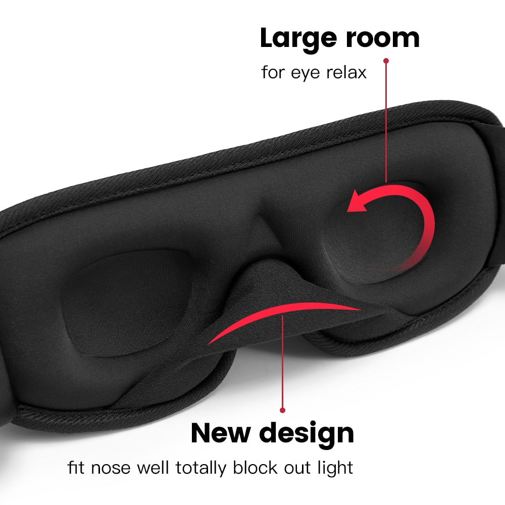 3D Sleep Mask | Light Blocking & Soft Padded