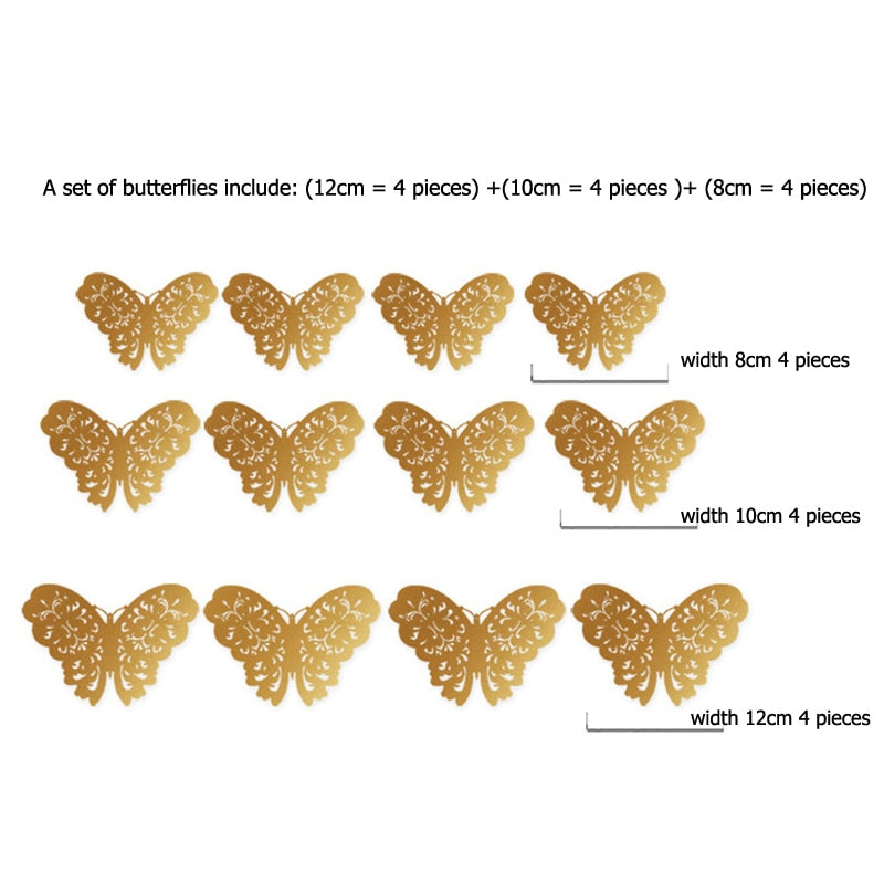 3D Butterfly Wall Stickers | Perfect for Weddings