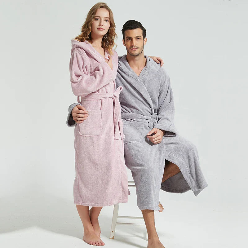 SpaLux - Cotton Hooded Bathrobe