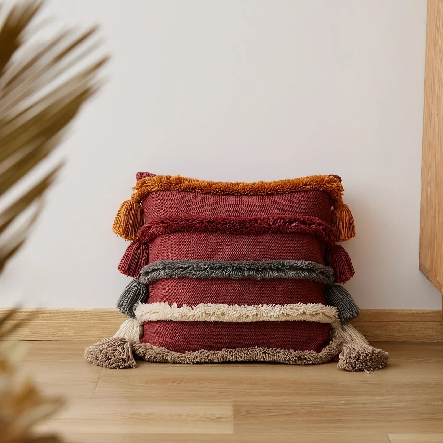 Boho Tufted Cushion Cover – With Tassels