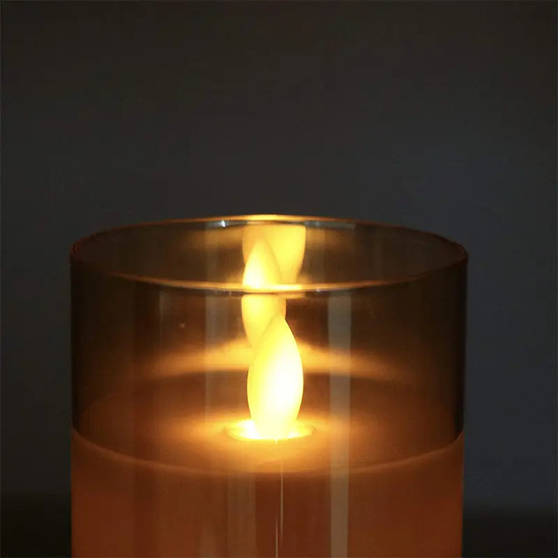 CANDLY™ set of three: electric light flame candles