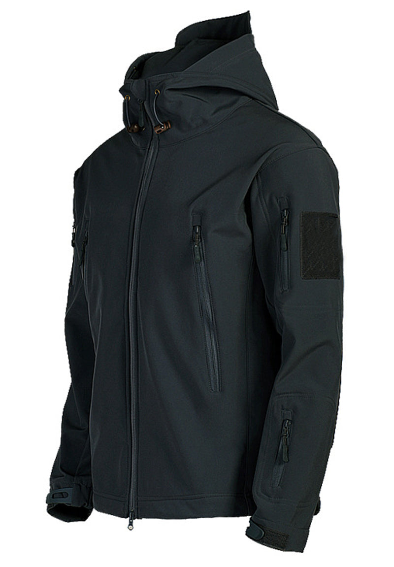 Soft Shell Jacket - Men's Tactical Windproof Waterproof Hooded Bomber Coat