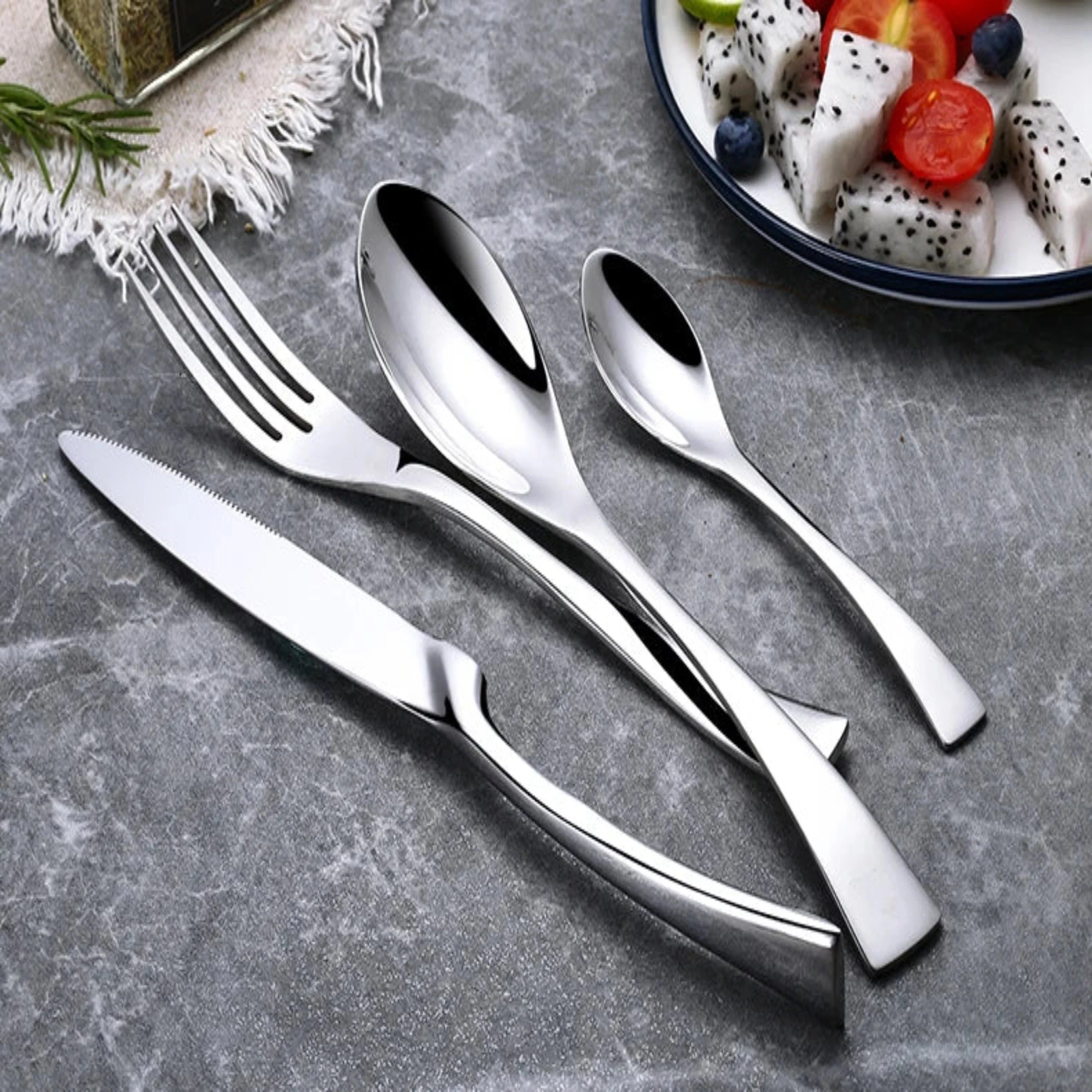 Stainless Steel Cutlery Set Salime Silver Collection