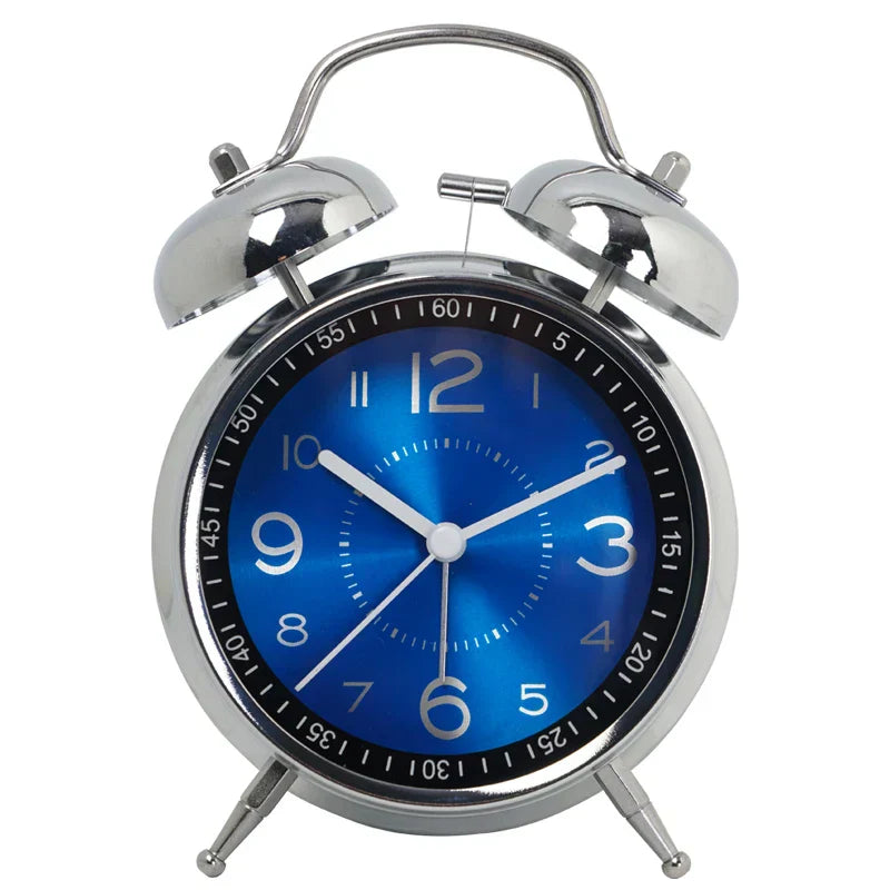 Traditional Metal Analog Alarm Clock with Classic Design