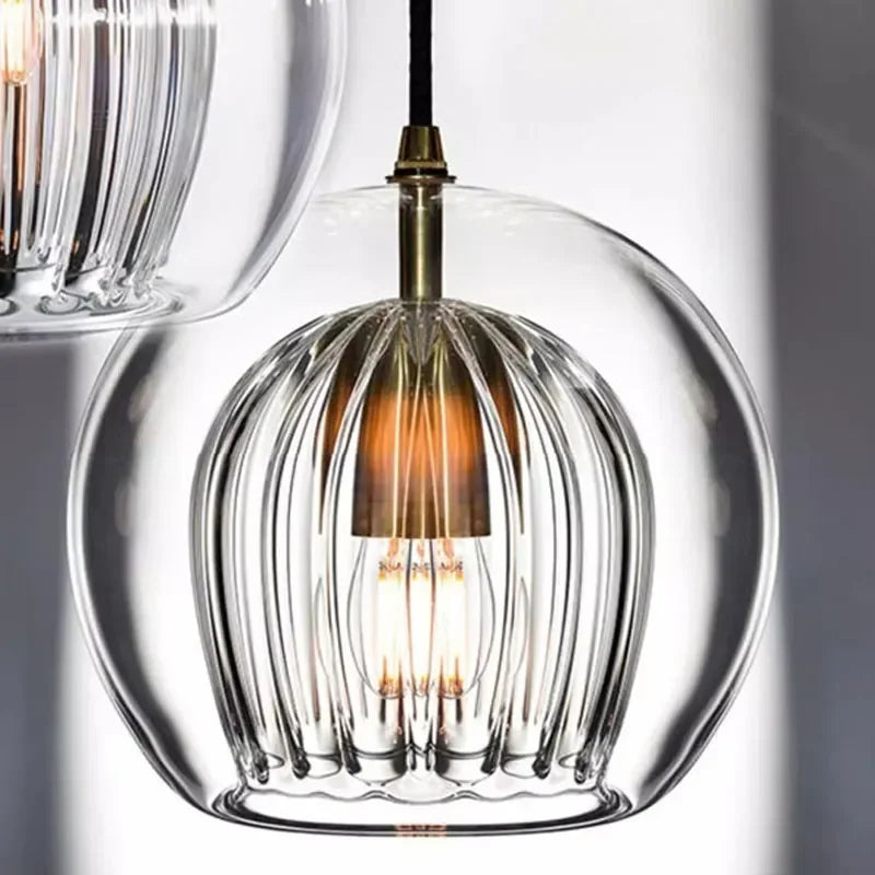 TimberGlow - Modern glass pendant lamp