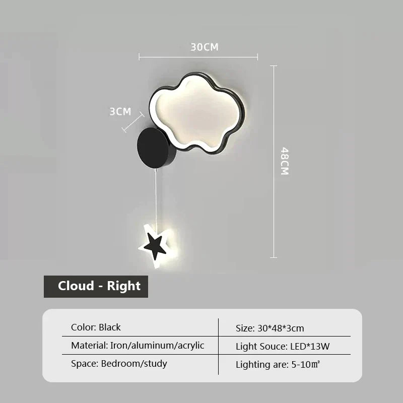 Dreamscape - Cloud Star Moon wall light lamp