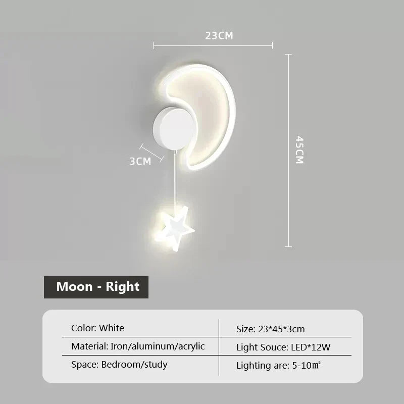 Dreamscape - Cloud Star Moon wall light lamp