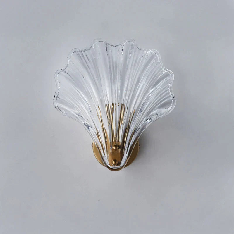 CoralGlimmer - Shell Shaped Glass Wall Lamp