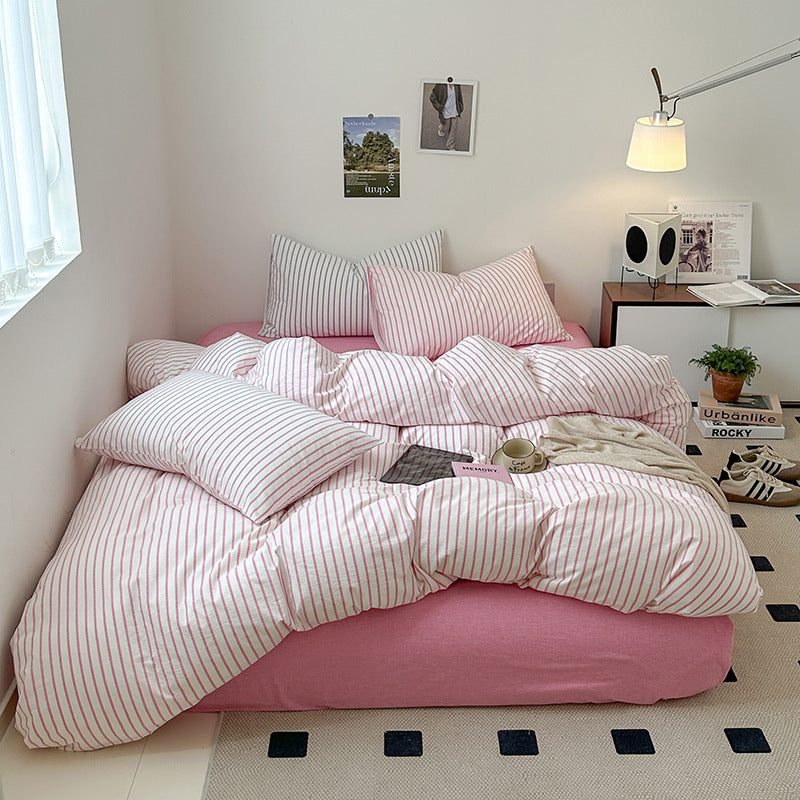 Scandinavian Retro Stripes Bedding Set