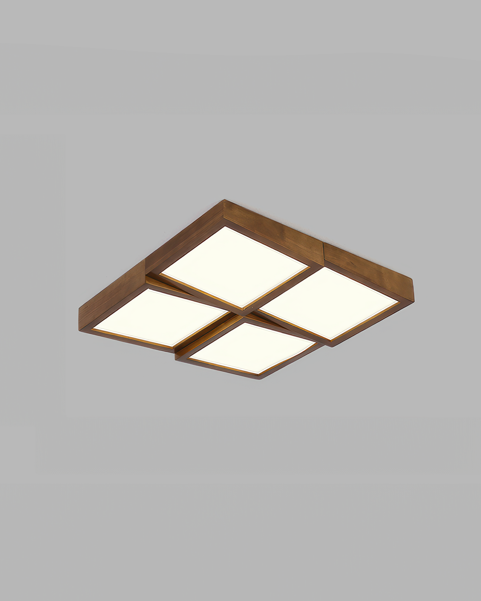 Walnut Modernist Ceiling Lamp