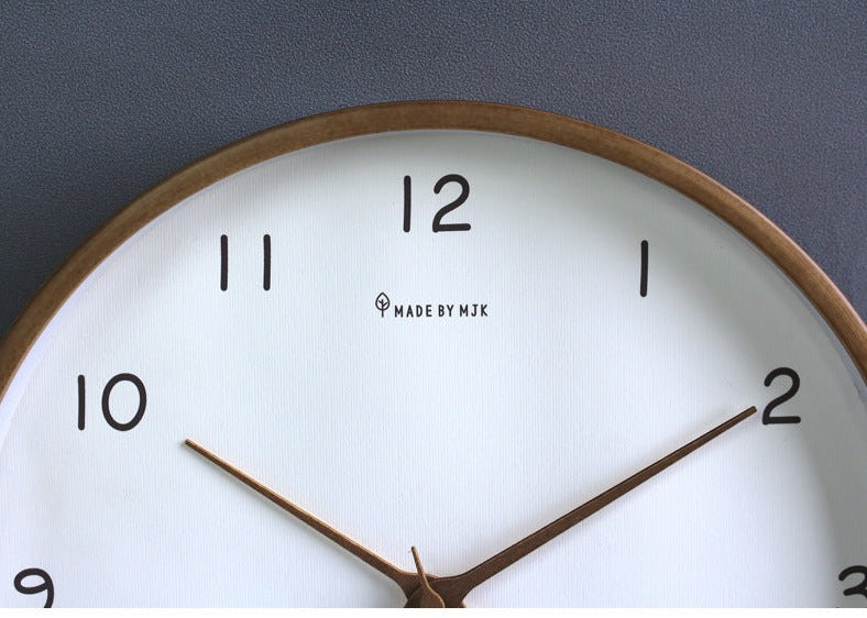 Simple Analog Solid Wood Wall Clock for Home - Timeless and elegant!