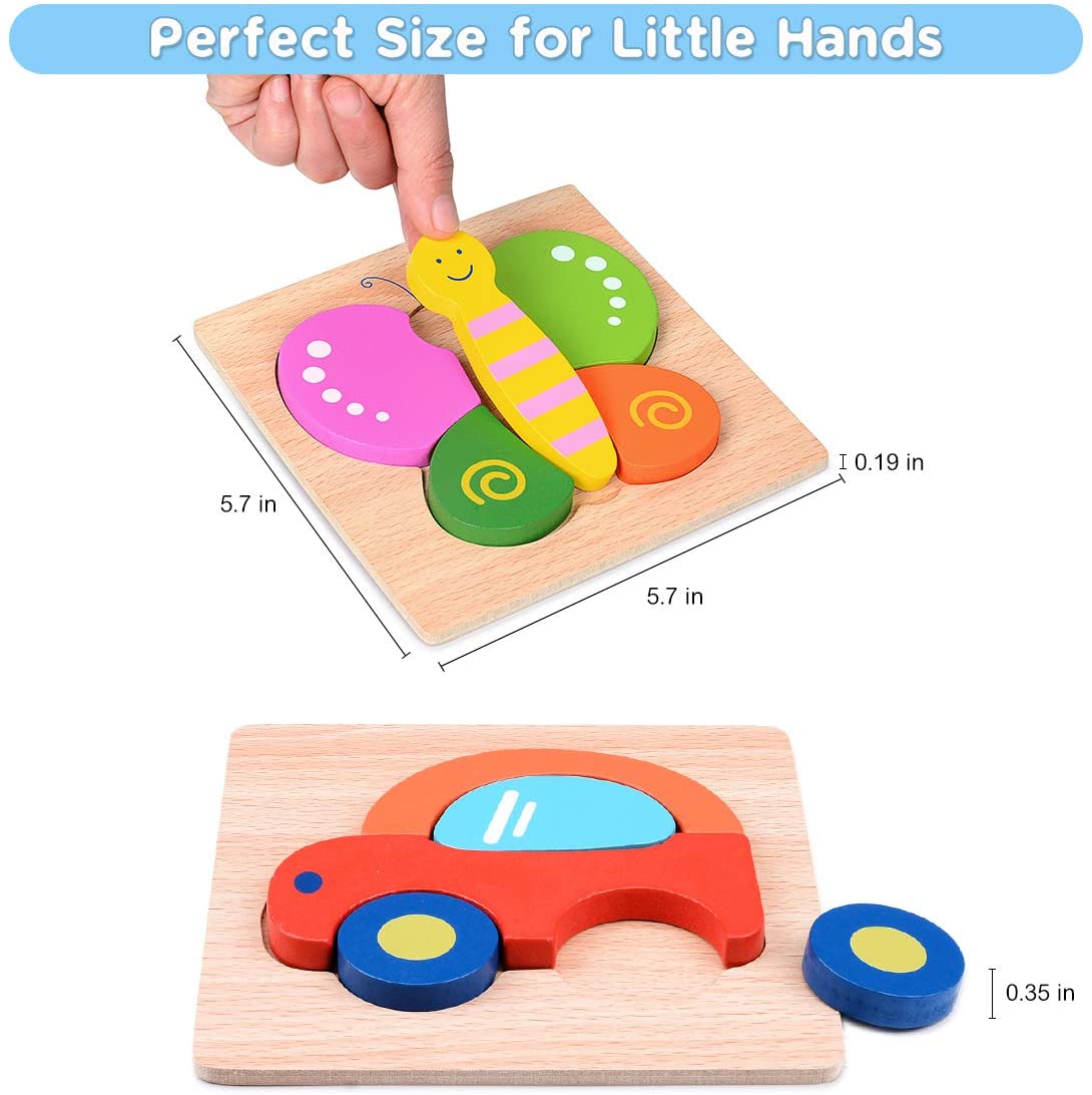 Woods™ - Better fine motor skills - Montessori puzzle with animals