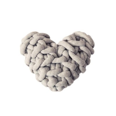 Valentine Heart Shaped Knot Throw Pillow Cushion