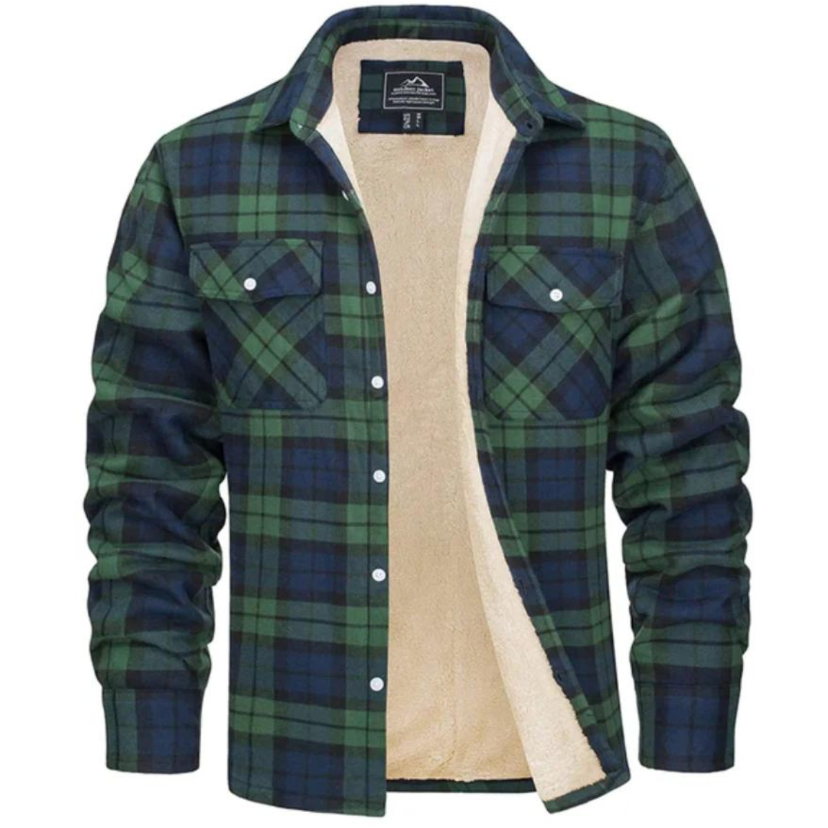 Cedricus - Fleece Lined Plaid Jacket