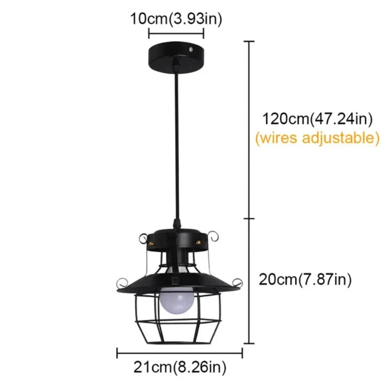 AntiqueCage - Industrial Hanging Ceiling Light