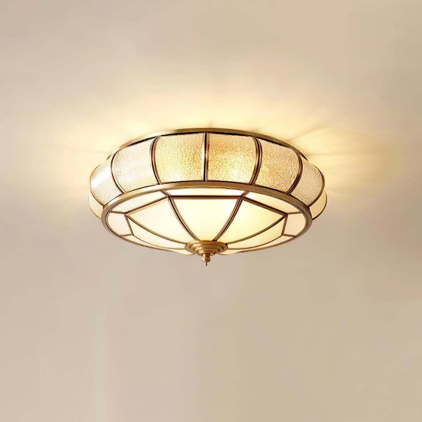 VerreTexturé - Elegant Round Lighting lamp