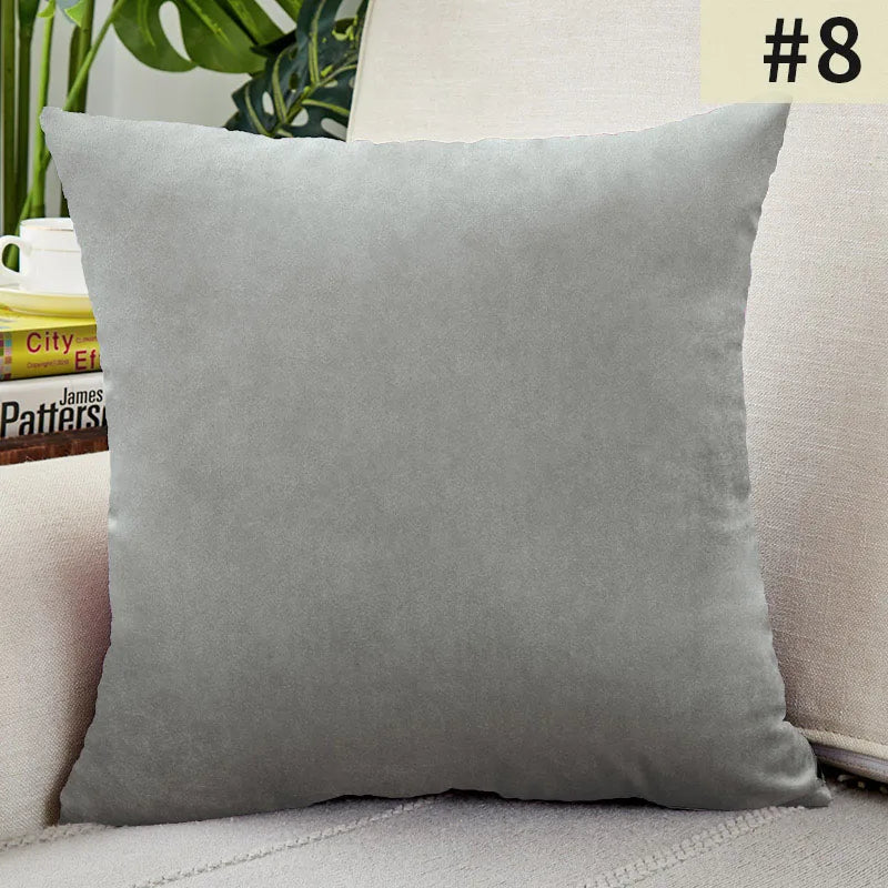 VelvetChic - Plain Cushion Cover for Home Decor