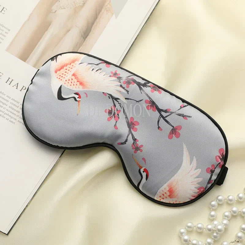 Silk Crane | Printed Sleep Mask