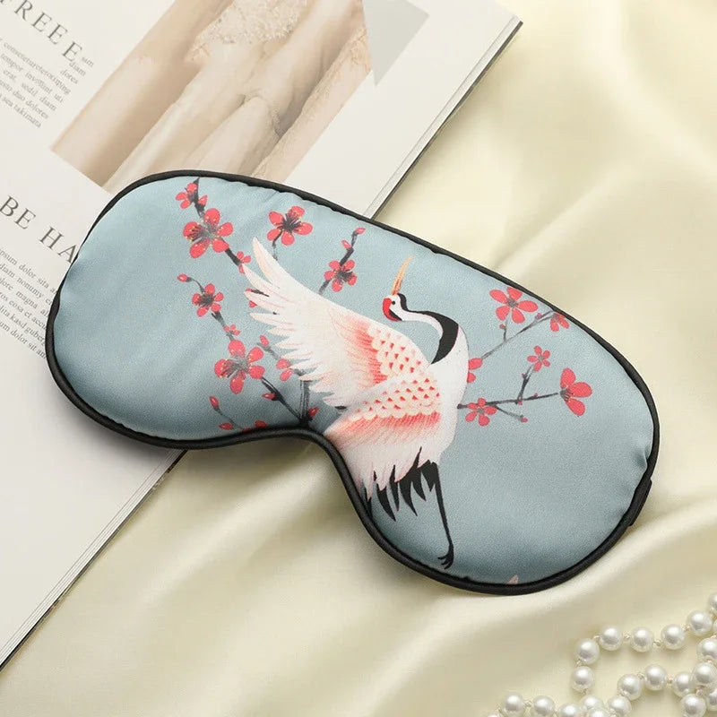 Silk Crane | Printed Sleep Mask