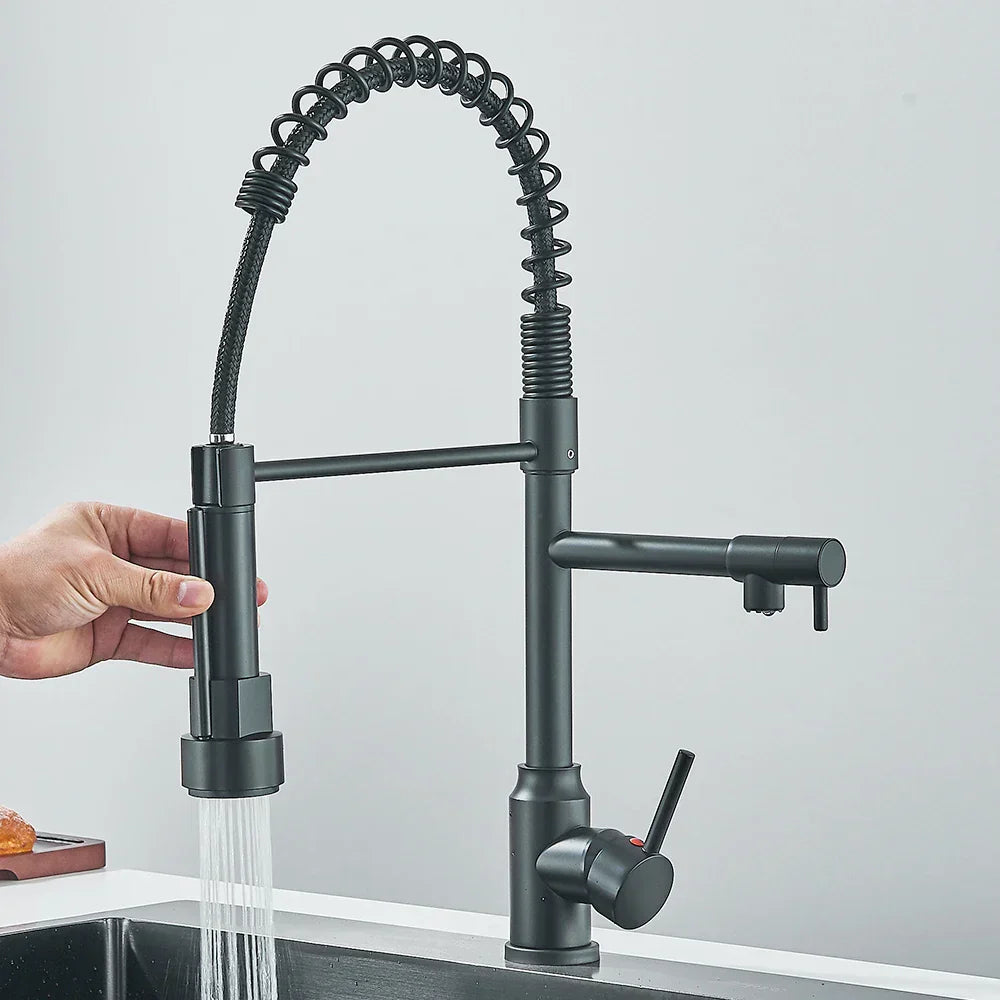 SpringFlow – Double spout kitchen mixer tap faucet