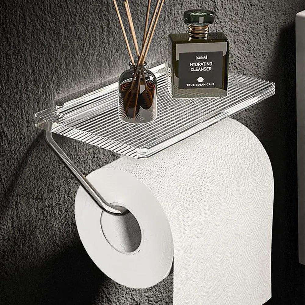 Toilet Paper Holder with Shelf