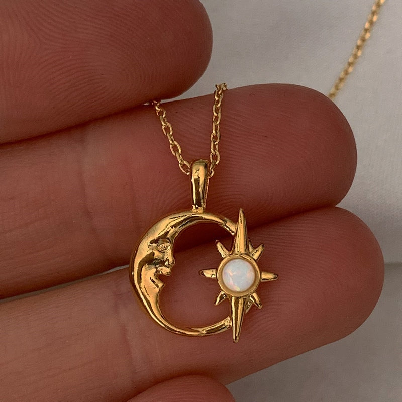 Star and Moon Necklace