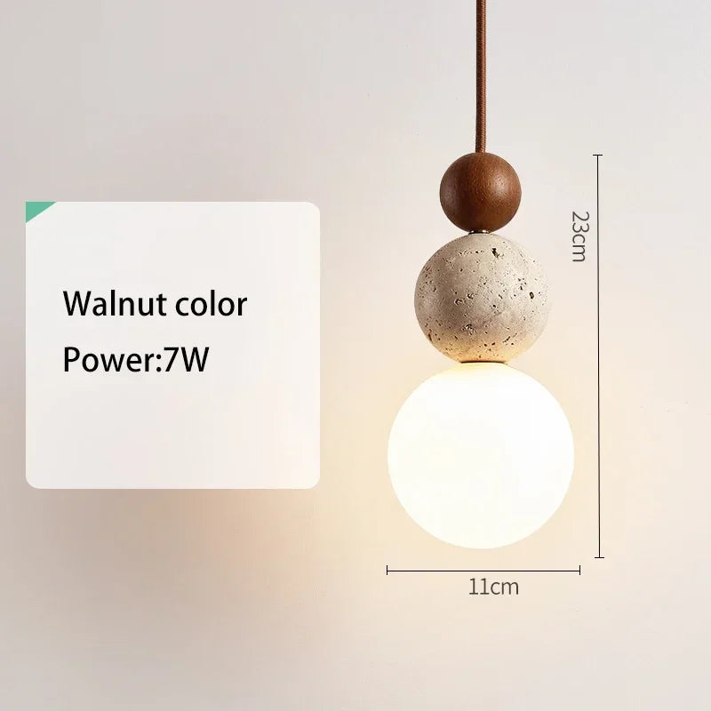 Wabi-Sabi Stone Pendant Lamp