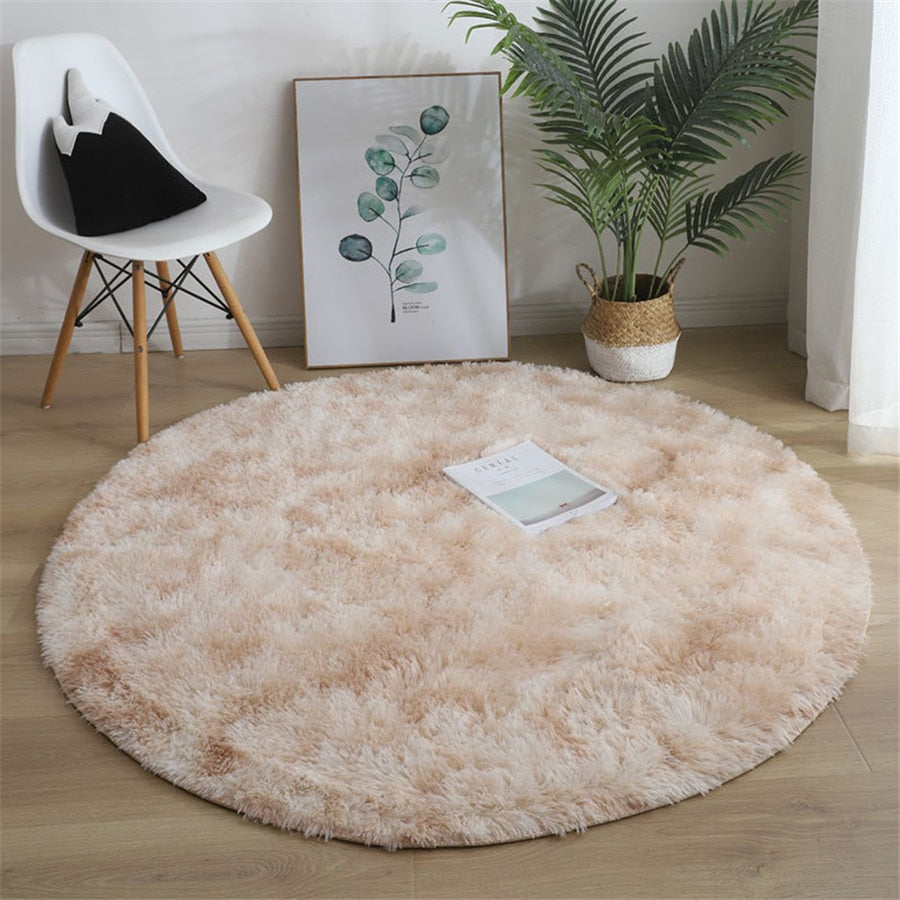 Soft Fluffy Round Rug