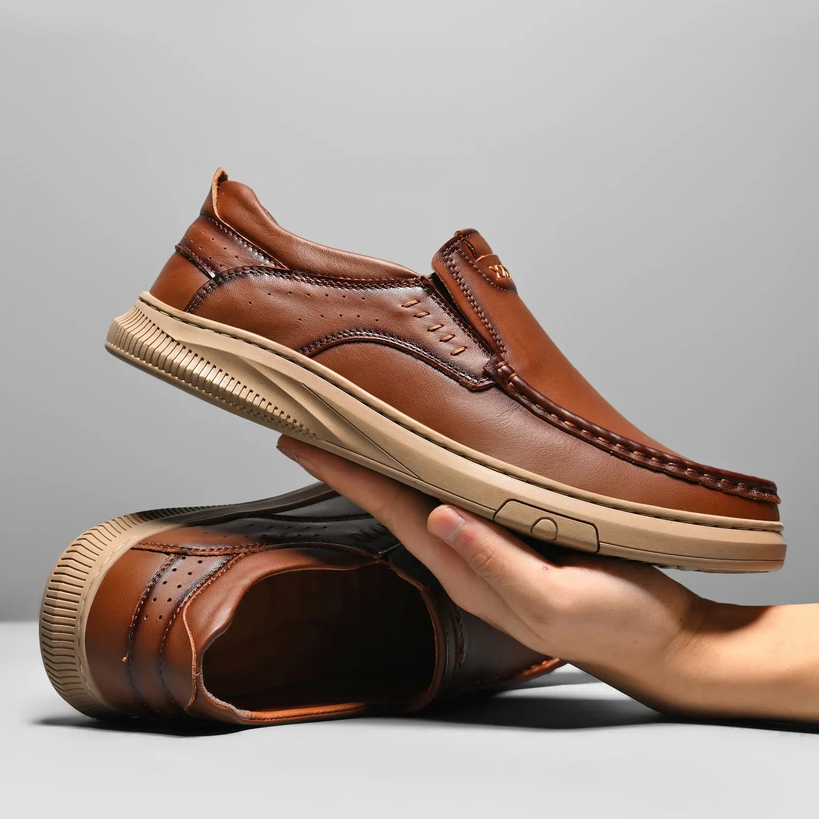 Carlo™ Genuine Cowhide Leather Shoes: Ultra Comfortable & Breathable