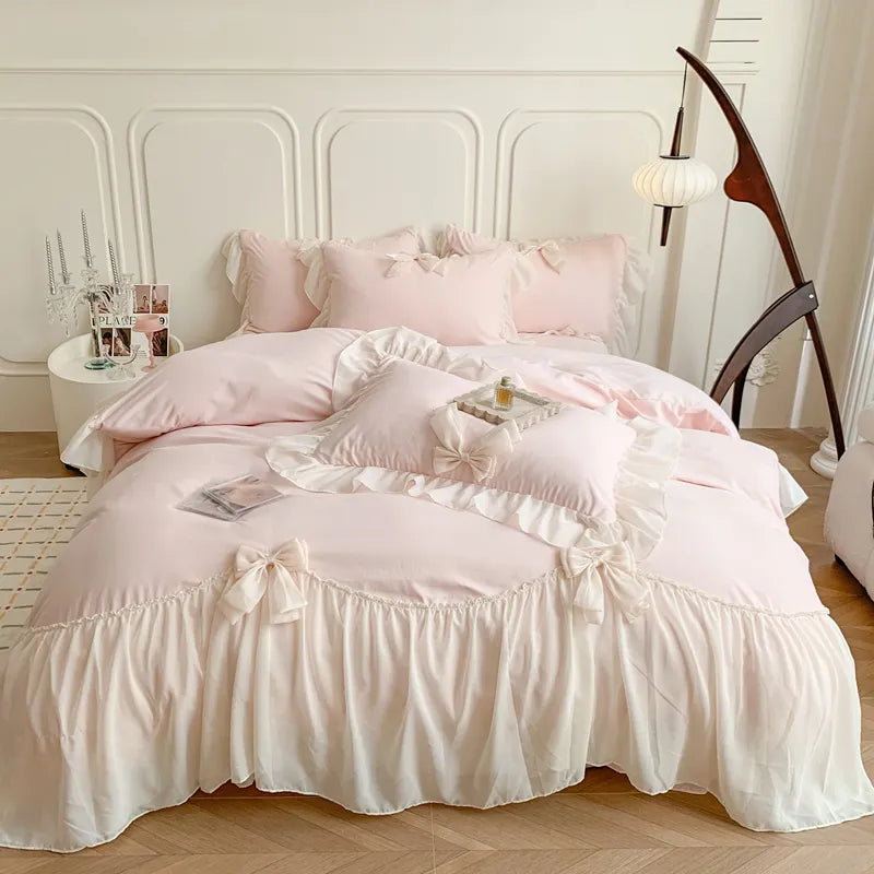 Chiffon Lace Romantic Bedding Set