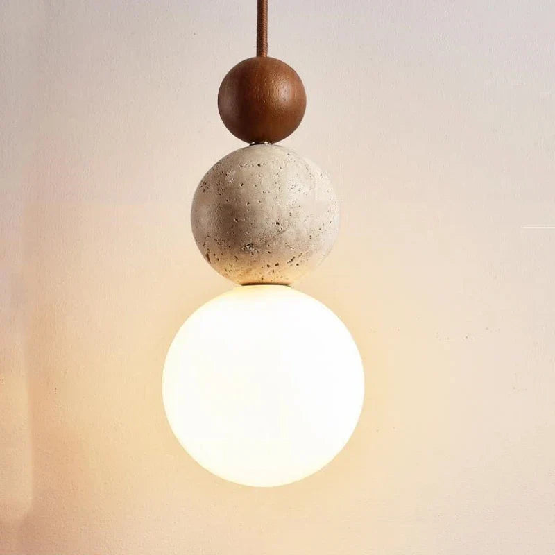 Wabi-Sabi Stone Pendant Lamp