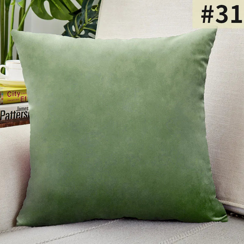 VelvetChic - Plain Cushion Cover for Home Decor