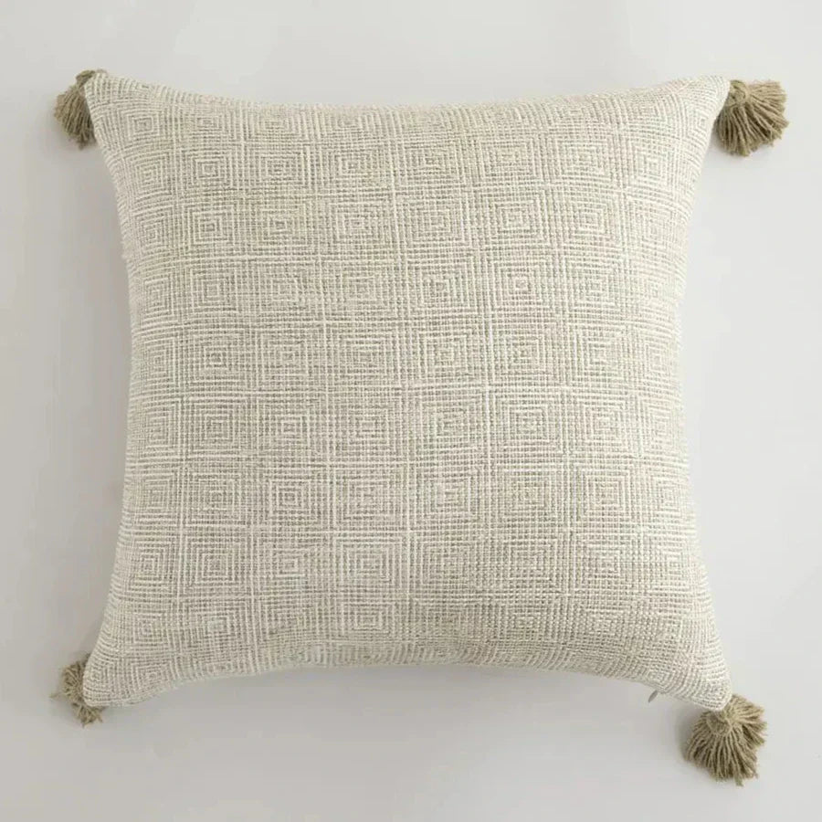 CreamCozy - Decorative Cushion Cover with Linen