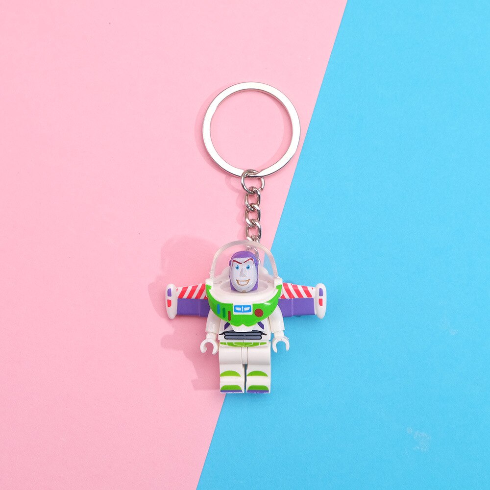 Super Hero Building Blocks Keychain