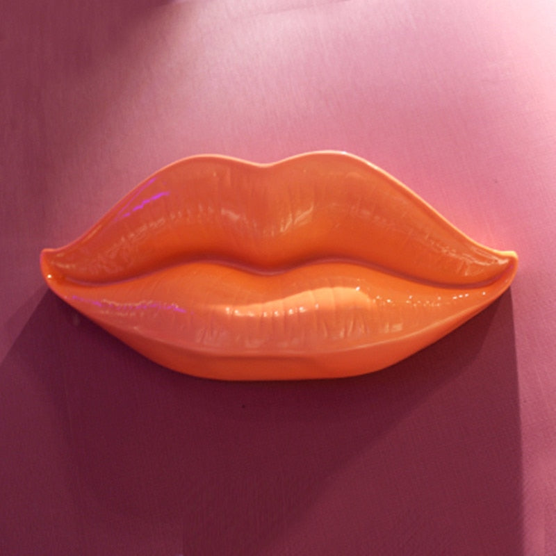 Vibrant Lip Sculpture Wall Art