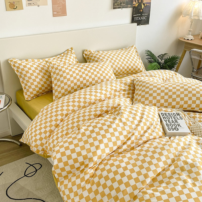 Soft Checkerboard Bedding Collection