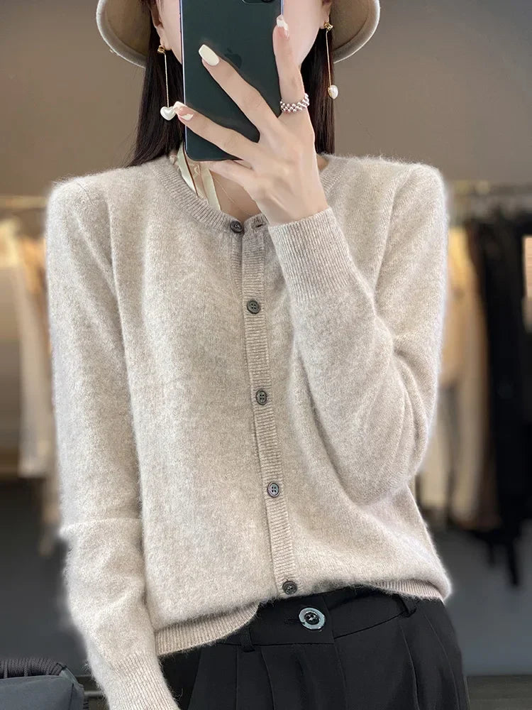 Celine: Sweater/Cardigan Super Warm | Pure 100% Cashmere Sweater