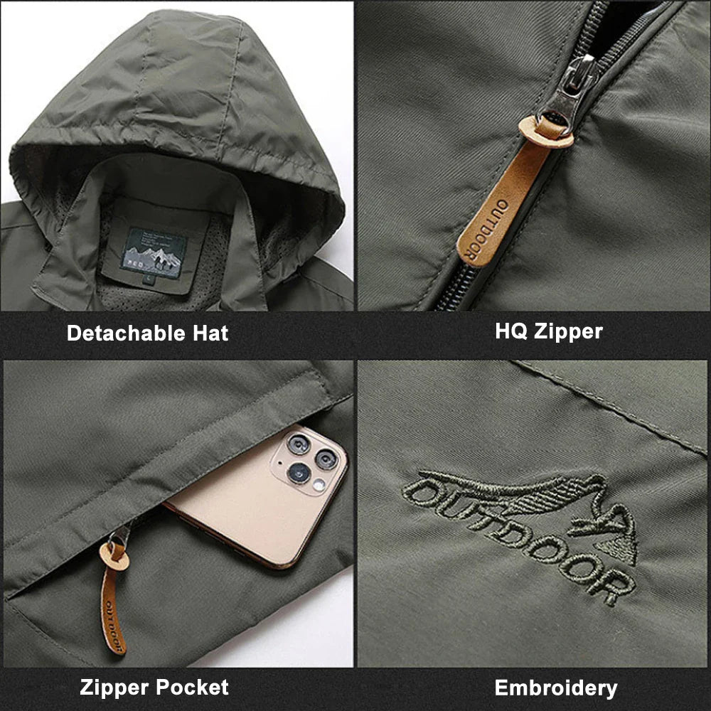 Autumn Jacket: Windbreaker for Men | Waterproof Outdoor Hooded Outerwear