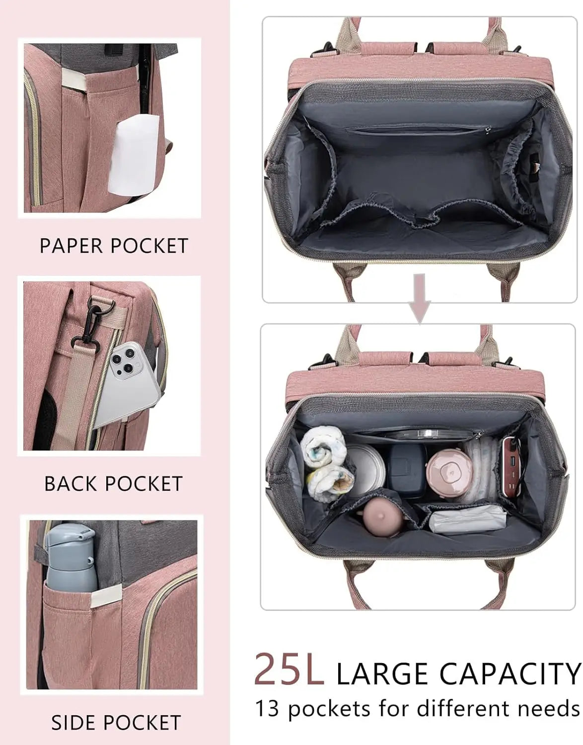 Baby Backpack with Foldable Bed