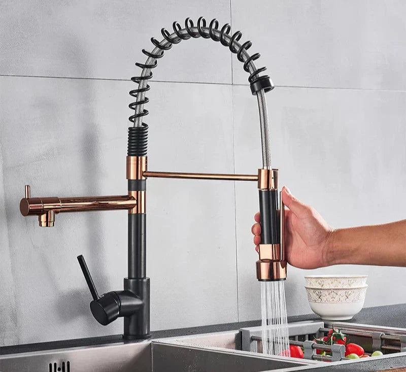 StreamFlex – Retractable Faucet with Double Spouts