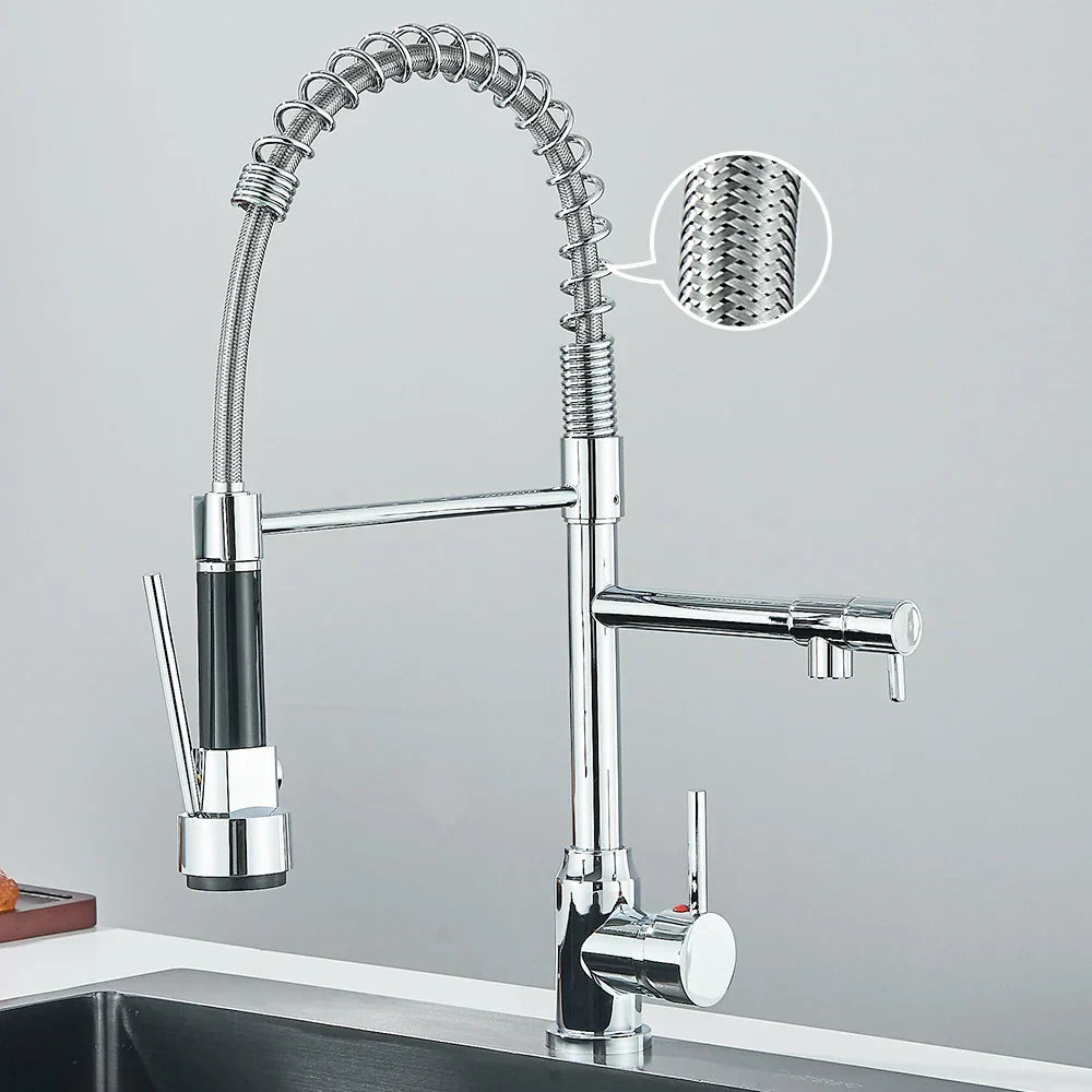 SpringFlow – Double spout kitchen mixer tap faucet