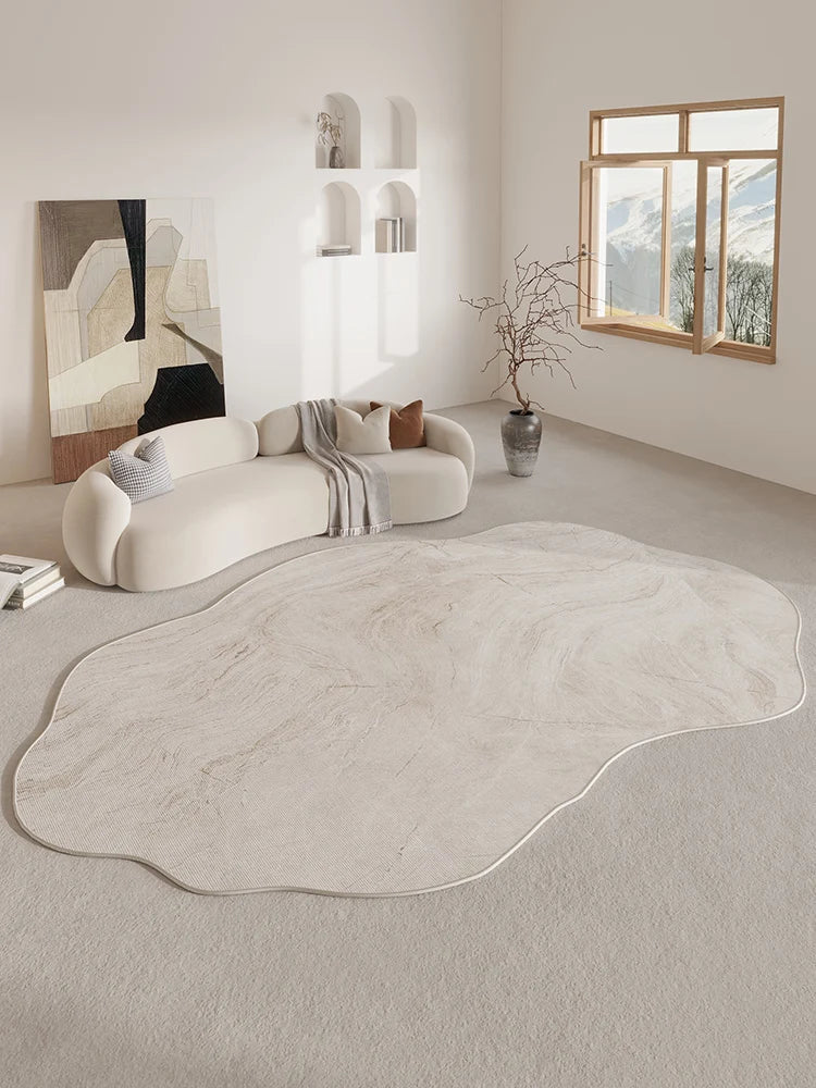 Beige Abstract Cream Style Rug