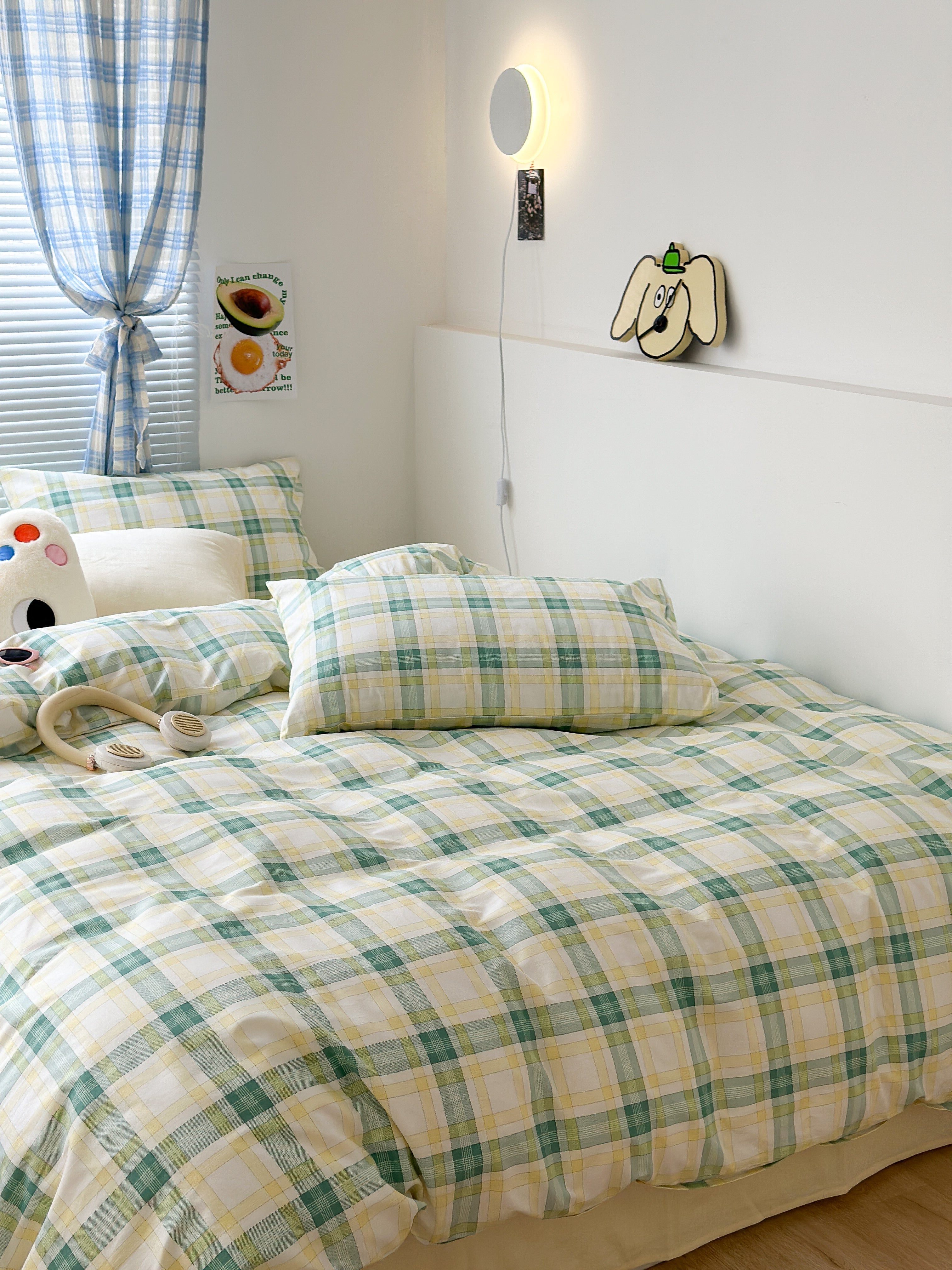 Danish Pastel Plaid Bedding Set