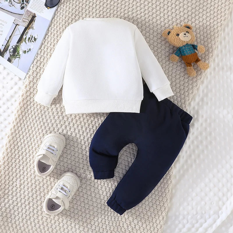 Whimsical Bear Set - Finn & Zoey - Toddler Tee & Navy Pants (3-24 Months)