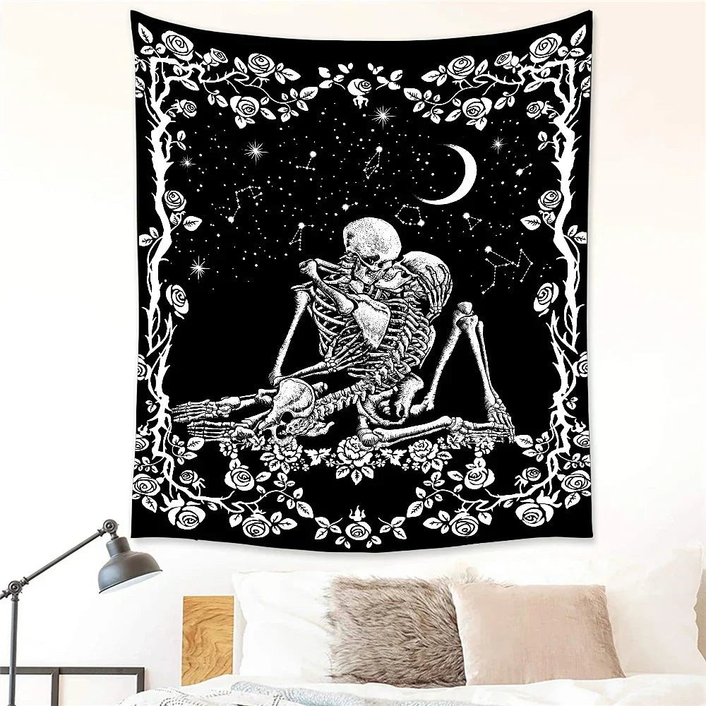 Skull Wedding Tarot Tapestry